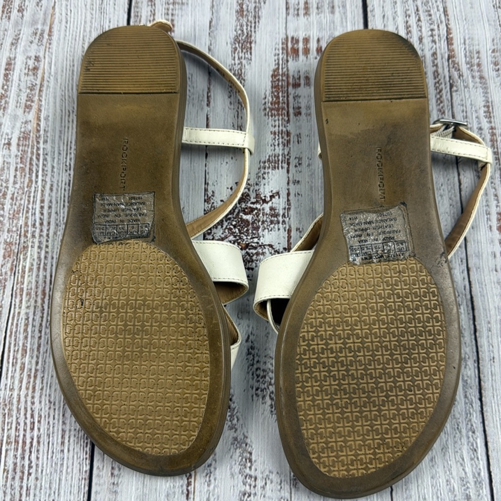 Rockport white & tan sandals size 8 1/2 - Picture 6 of 7